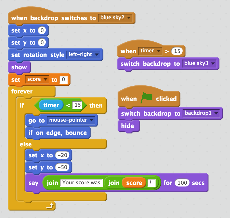 A sample of code blocks used in place of written code.